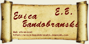 Evica Bandobranski vizit kartica